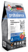 Probalance Рацион стерилизованных кошек сухой корм для стерилизованных кошек и кастрированных котов с говядиной, 1,8 кг